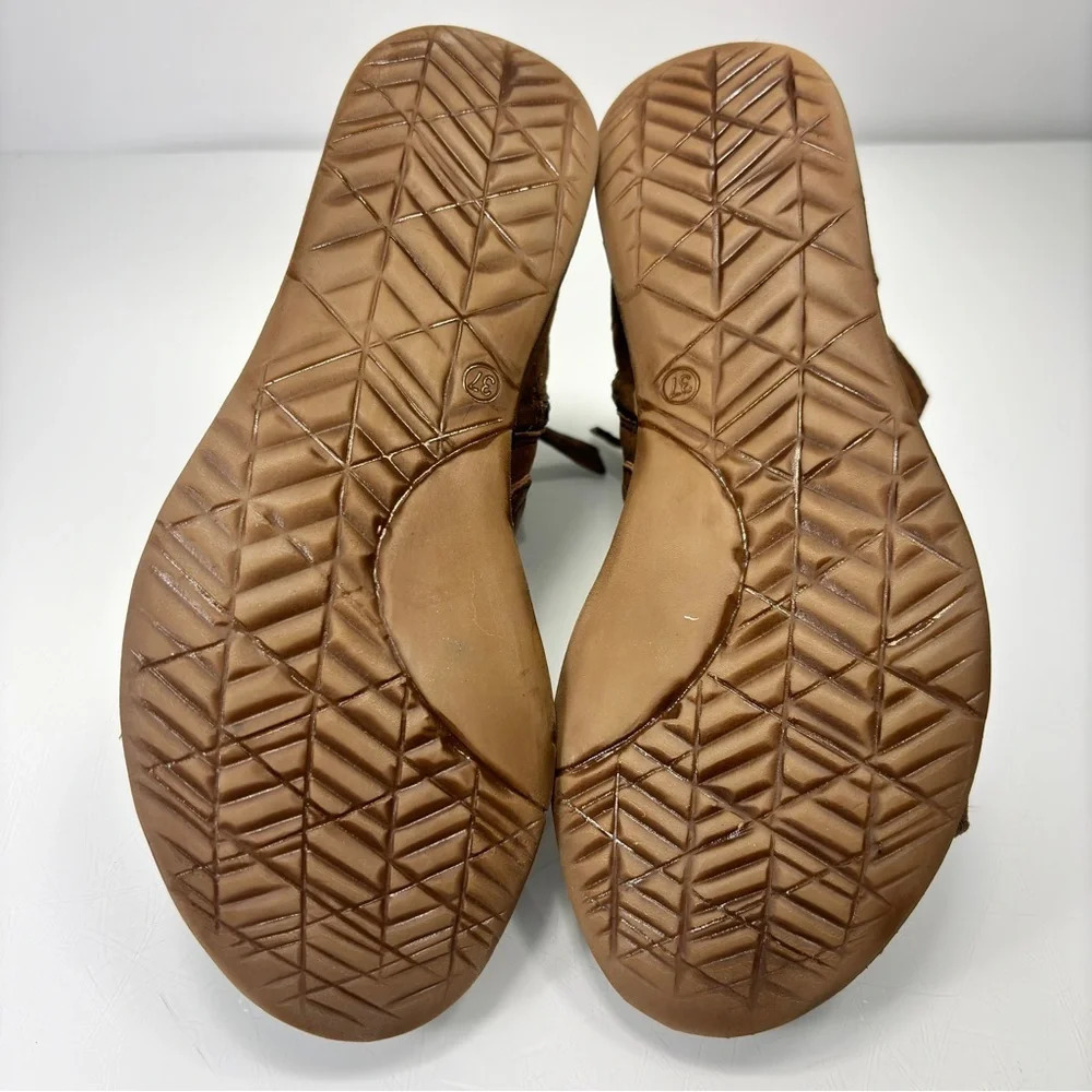 Miz Mooz Bronze Brown Leather Gladiator Sandals - Picture 12 of 13